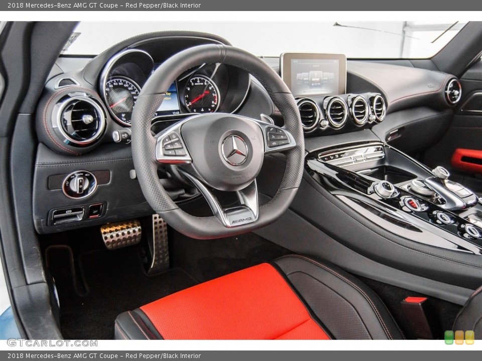 Red Pepper/Black 2018 Mercedes-Benz AMG GT Interiors