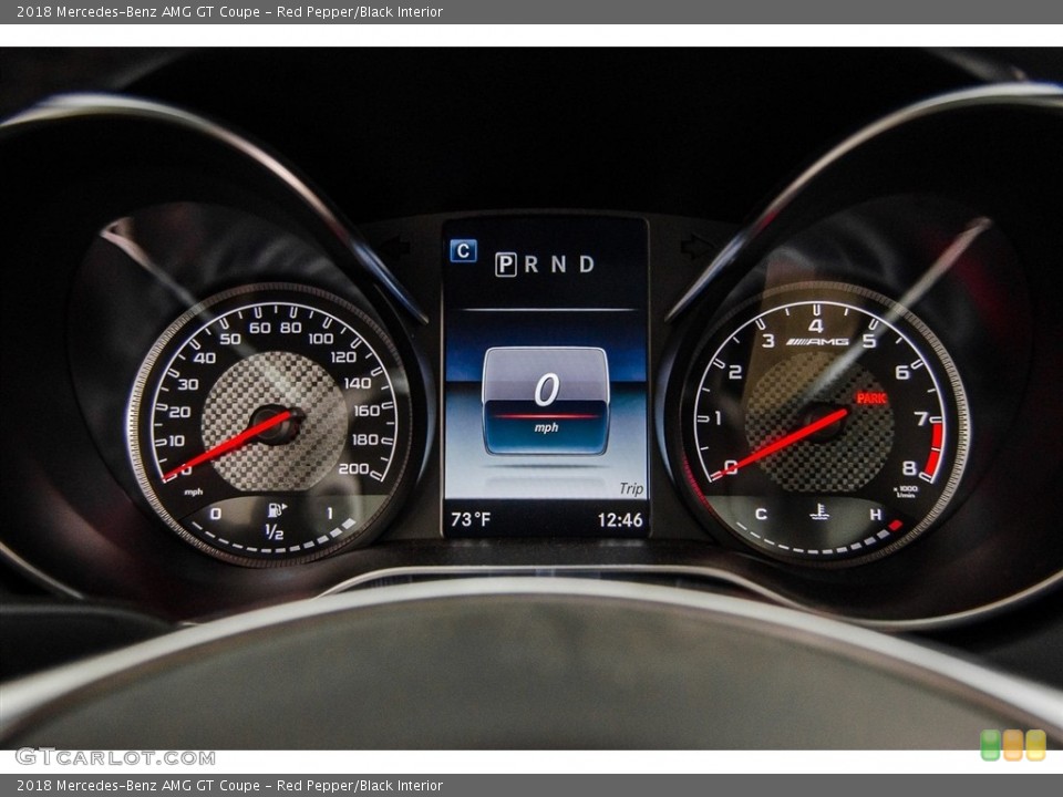 Red Pepper/Black Interior Gauges for the 2018 Mercedes-Benz AMG GT Coupe #124513317