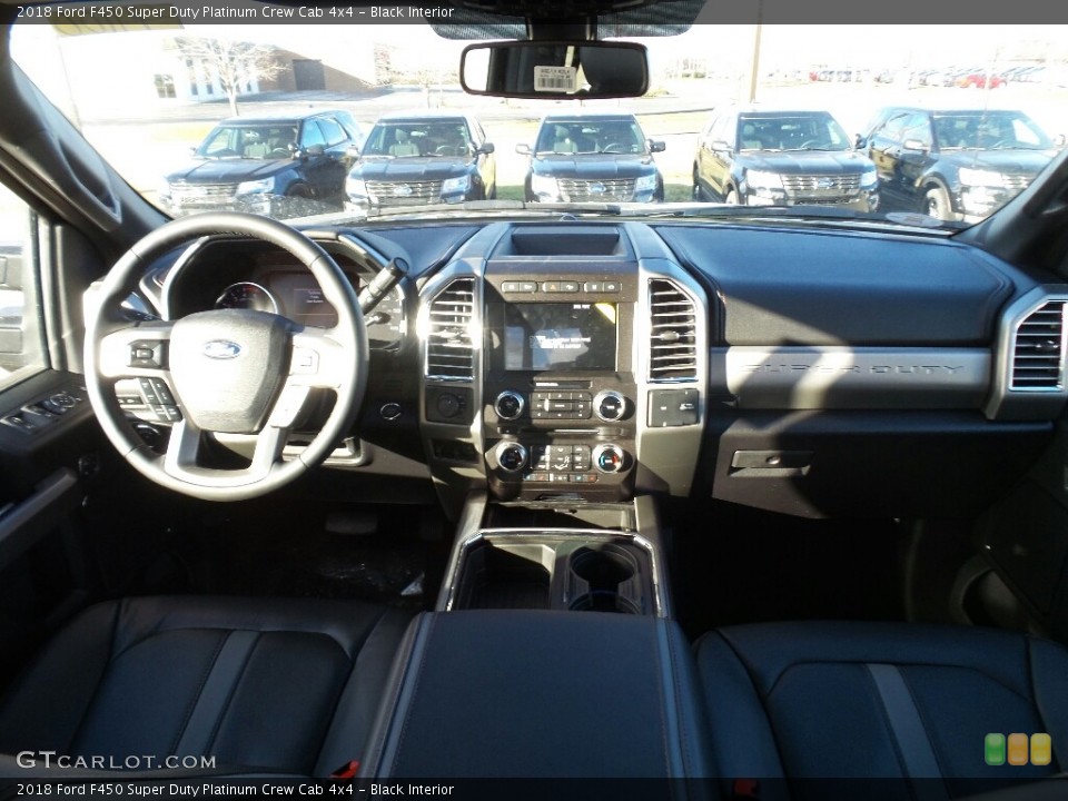 Black Interior Dashboard for the 2018 Ford F450 Super Duty Platinum Crew Cab 4x4 #124518486