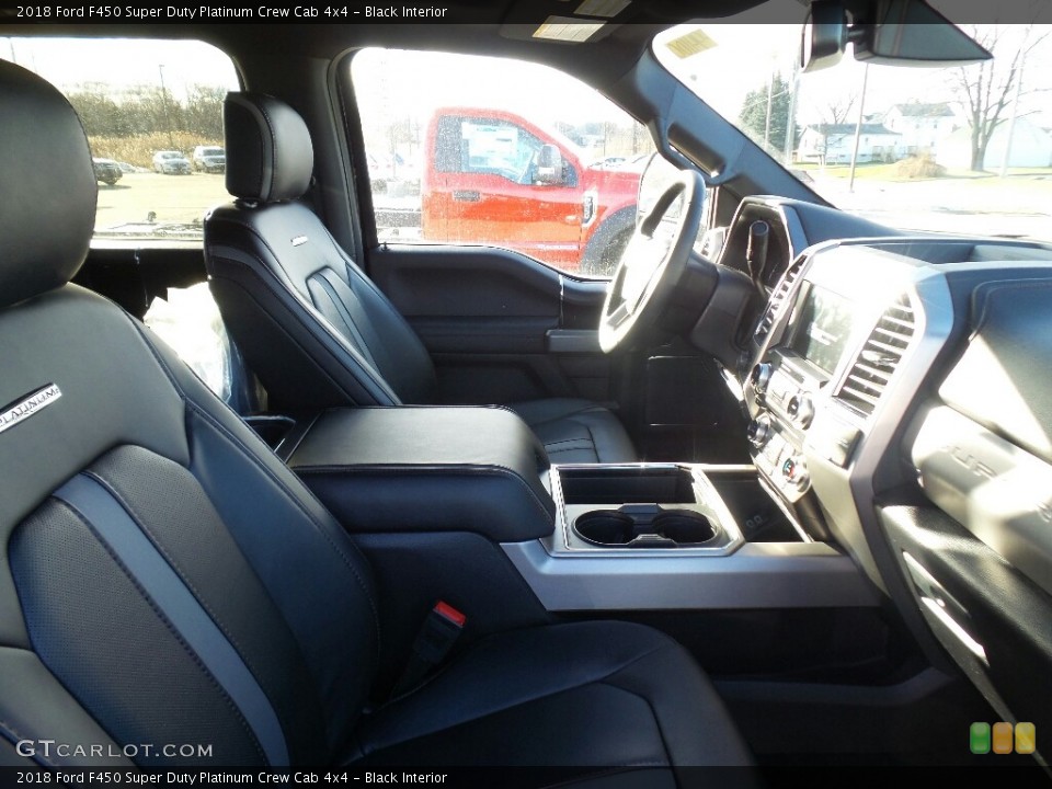 Black Interior Front Seat for the 2018 Ford F450 Super Duty Platinum Crew Cab 4x4 #124518510