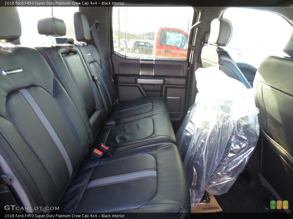 Black Interior Rear Seat for the 2018 Ford F450 Super Duty Platinum Crew Cab 4x4 #124518540