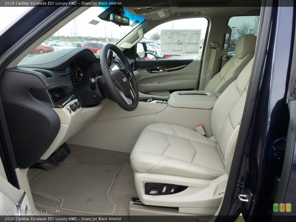 Shale/Jet Black Interior Photo for the 2018 Cadillac Escalade ESV Luxury 4WD #124530091