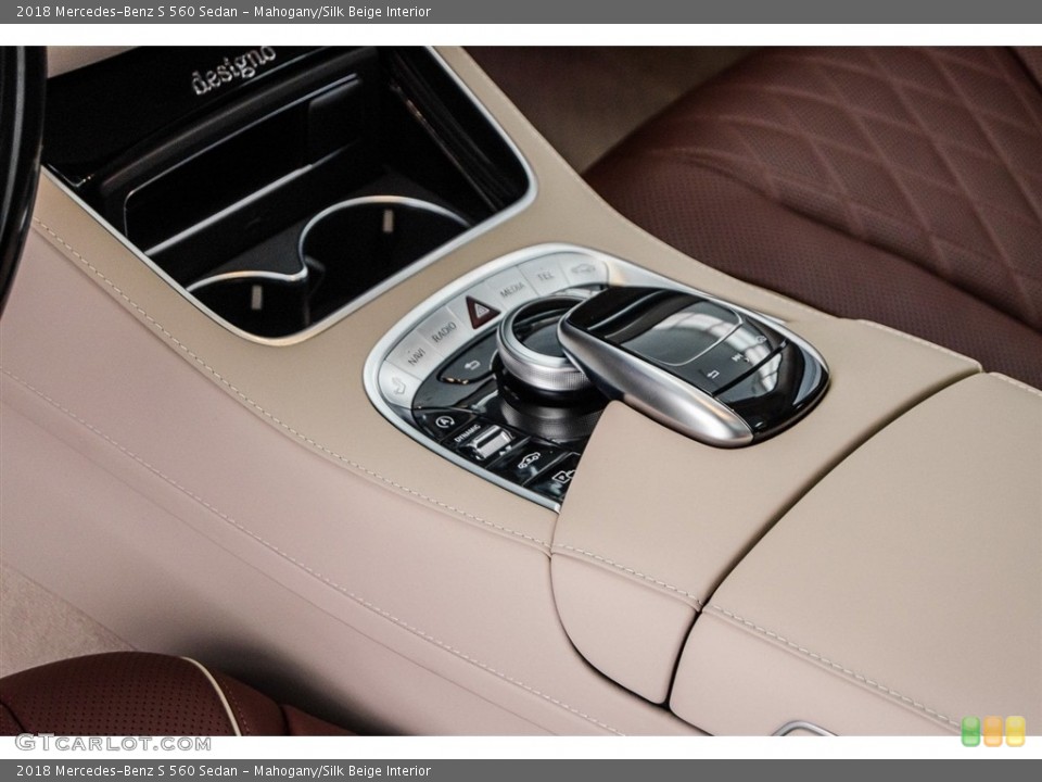 Mahogany/Silk Beige Interior Controls for the 2018 Mercedes-Benz S 560 Sedan #124532095