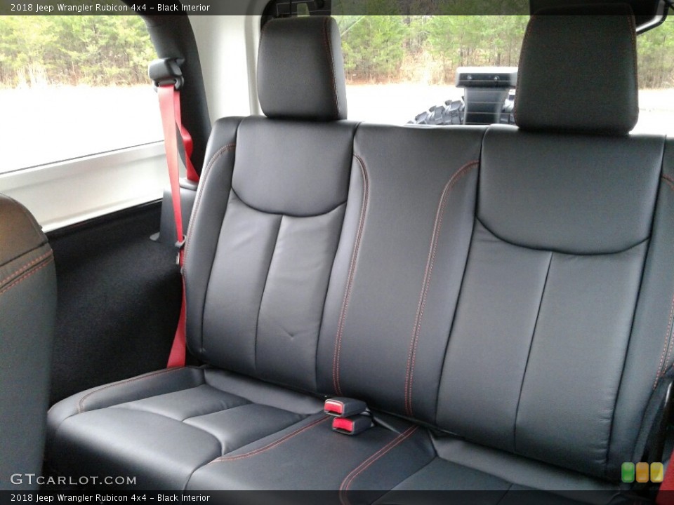 Black Interior Rear Seat for the 2018 Jeep Wrangler Rubicon 4x4 #124543486