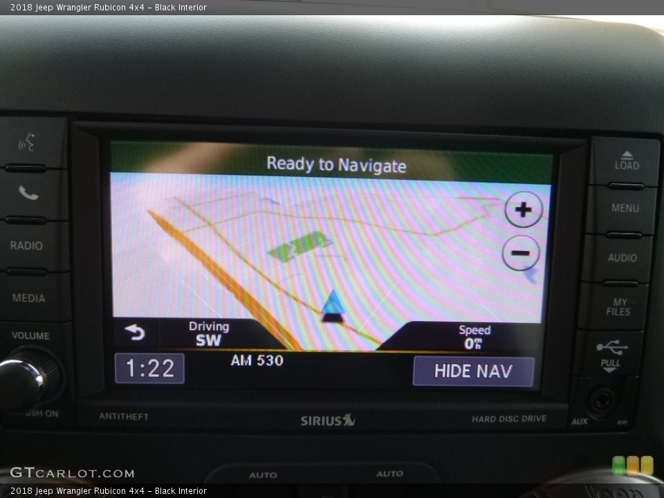 Black Interior Navigation for the 2018 Jeep Wrangler Rubicon 4x4 #124549690