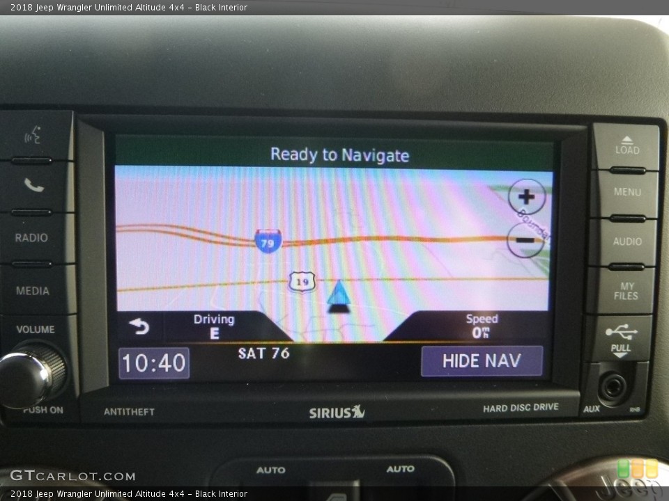 Black Interior Navigation for the 2018 Jeep Wrangler Unlimited Altitude 4x4 #124552345