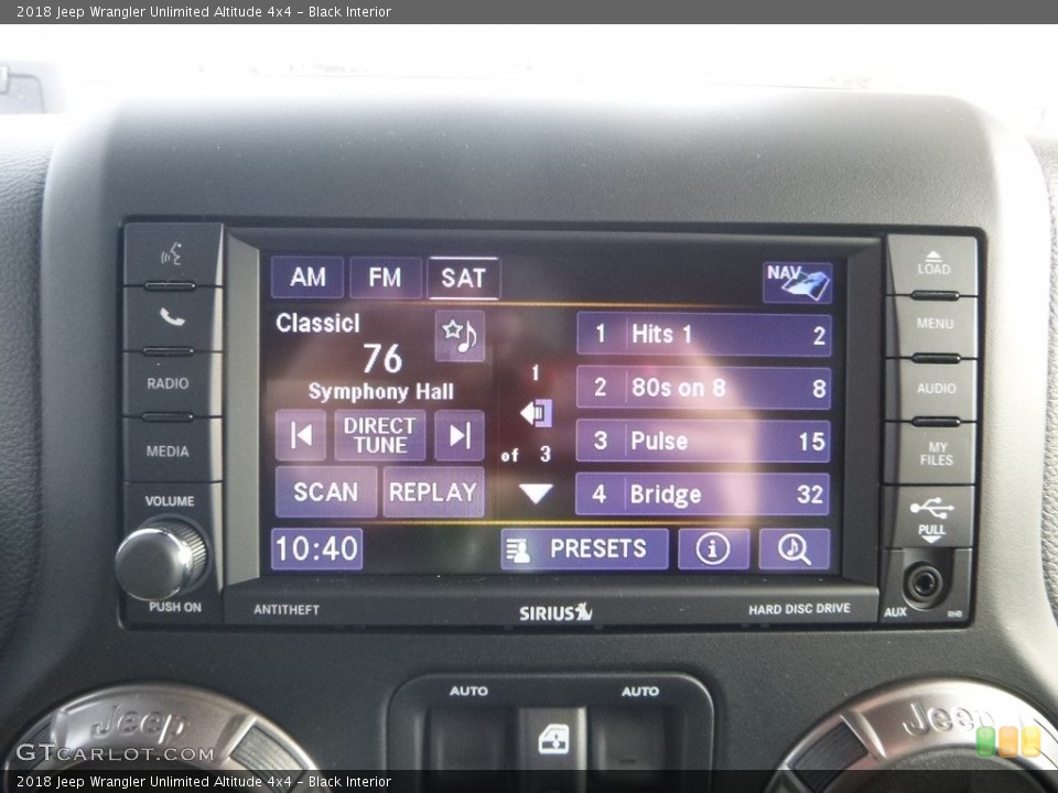 Black Interior Controls for the 2018 Jeep Wrangler Unlimited Altitude 4x4 #124552358