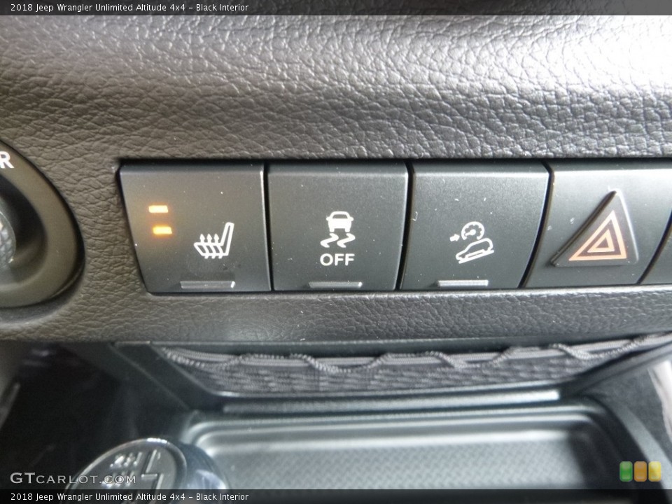 Black Interior Controls for the 2018 Jeep Wrangler Unlimited Altitude 4x4 #124552378