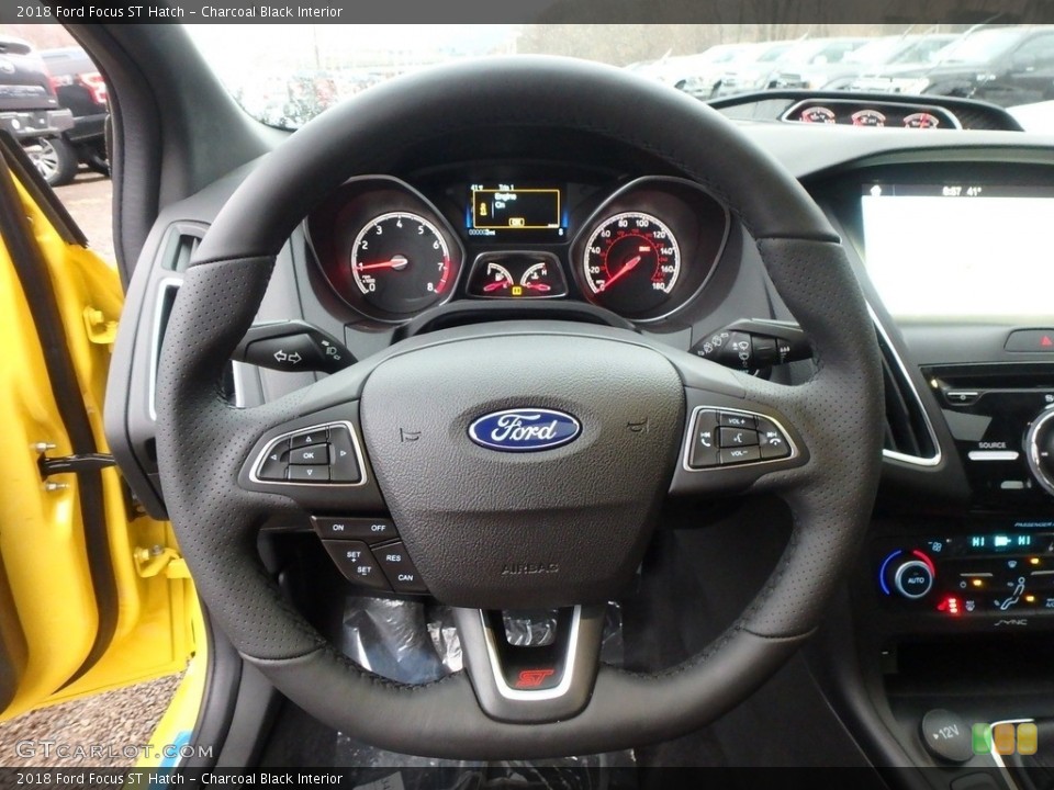 Charcoal Black Interior Steering Wheel for the 2018 Ford Focus ST Hatch #124563525