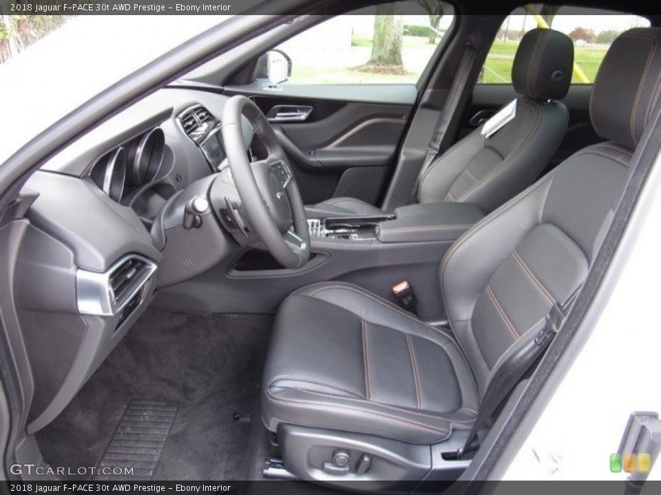Ebony Interior Front Seat for the 2018 Jaguar F-PACE 30t AWD Prestige #124580285