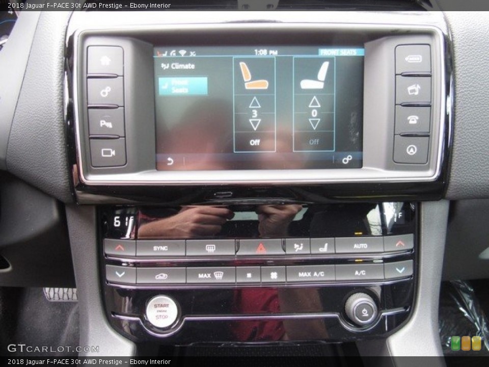 Ebony Interior Controls for the 2018 Jaguar F-PACE 30t AWD Prestige #124580504