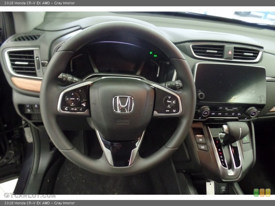 Gray Interior Dashboard for the 2018 Honda CR-V EX AWD #124590990