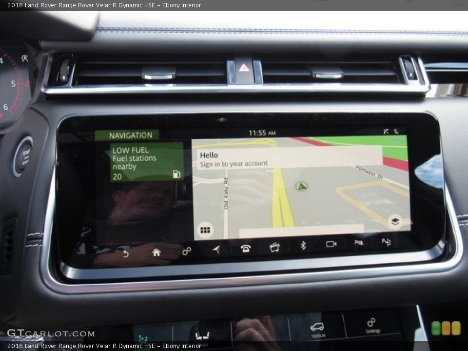 Ebony Interior Navigation for the 2018 Land Rover Range Rover Velar R Dynamic HSE #124592414