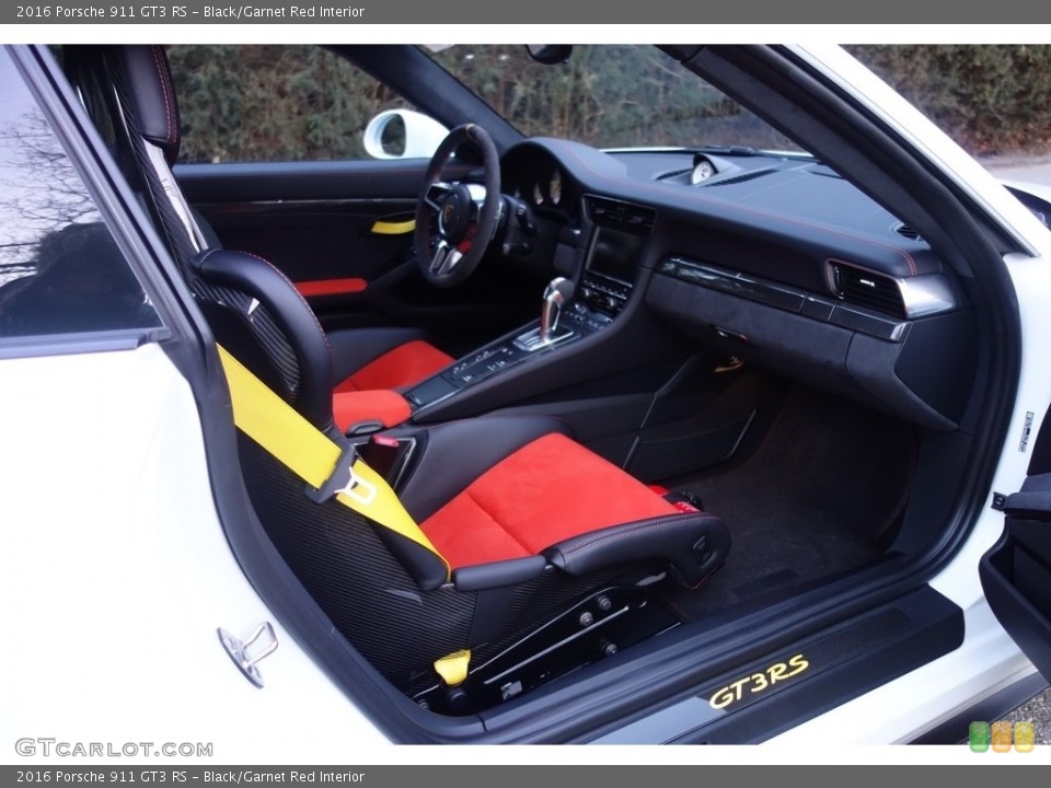 Black/Garnet Red Interior Front Seat for the 2016 Porsche 911 GT3 RS #124595889