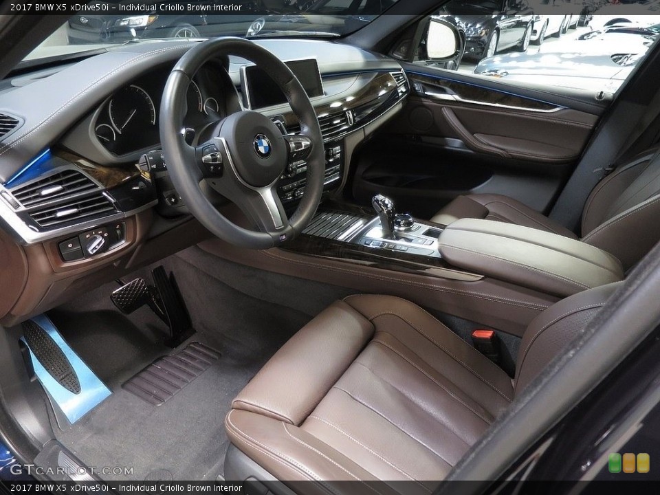 Individual Criollo Brown Interior Photo for the 2017 BMW X5 xDrive50i #124615105