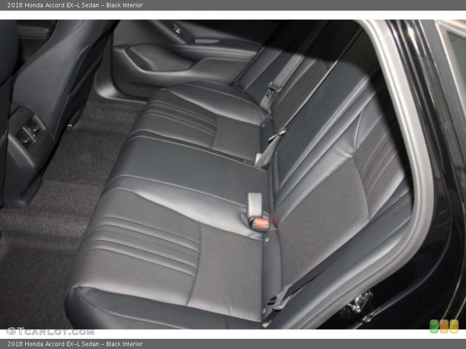 Black Interior Rear Seat for the 2018 Honda Accord EX-L Sedan #124620379