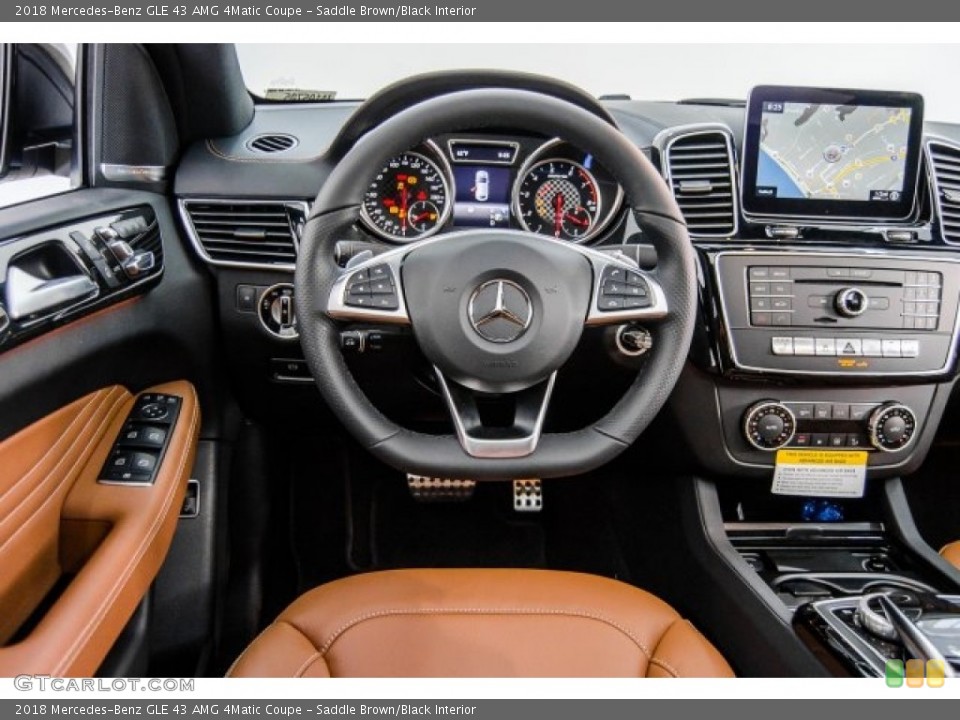 Saddle Brown/Black Interior Dashboard for the 2018 Mercedes-Benz GLE 43 AMG 4Matic Coupe #124623444