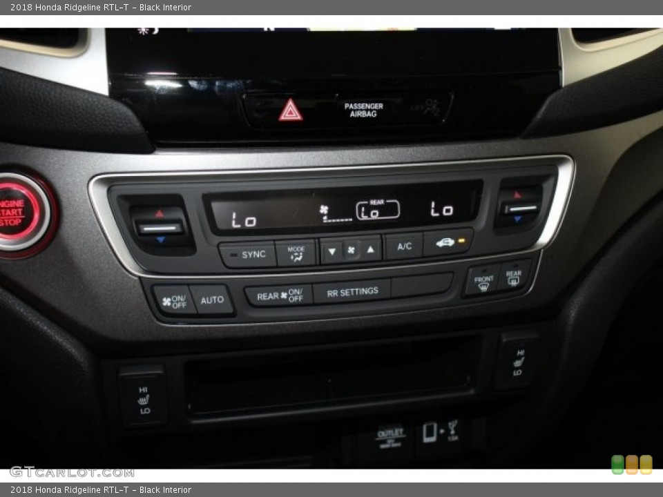 Black Interior Controls for the 2018 Honda Ridgeline RTL-T #124626031