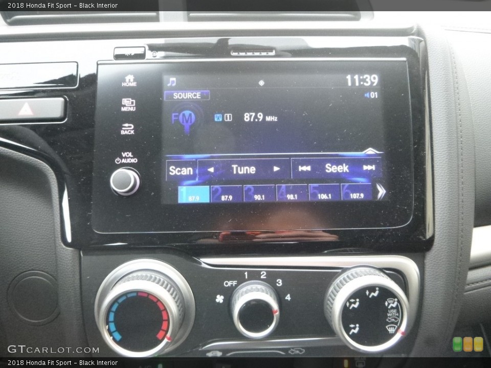 Black Interior Controls for the 2018 Honda Fit Sport #124632259
