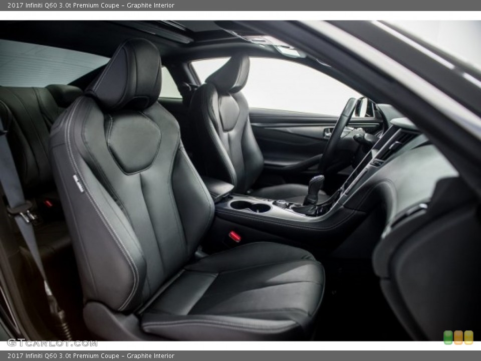 Graphite Interior Front Seat for the 2017 Infiniti Q60 3.0t Premium Coupe #124648708