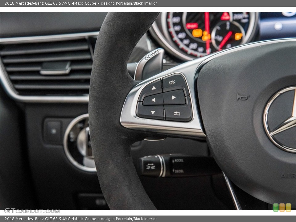 designo Porcelain/Black Interior Controls for the 2018 Mercedes-Benz GLE 63 S AMG 4Matic Coupe #124649662