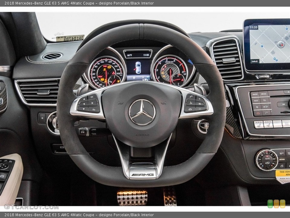 designo Porcelain/Black Interior Steering Wheel for the 2018 Mercedes-Benz GLE 63 S AMG 4Matic Coupe #124649695