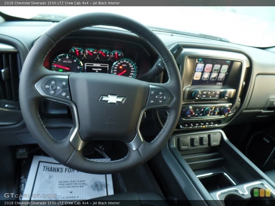 Jet Black Interior Dashboard for the 2018 Chevrolet Silverado 1500 LTZ Crew Cab 4x4 #124652989