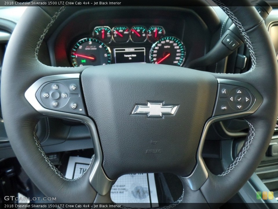 Jet Black Interior Steering Wheel for the 2018 Chevrolet Silverado 1500 LTZ Crew Cab 4x4 #124653019