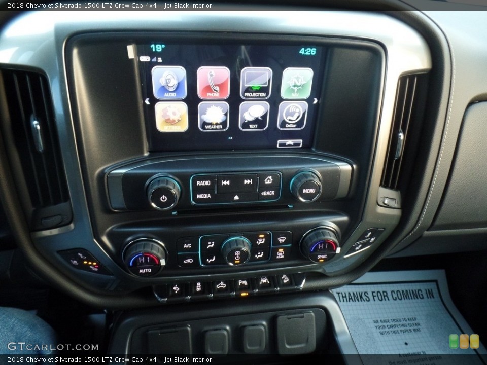 Jet Black Interior Controls for the 2018 Chevrolet Silverado 1500 LTZ Crew Cab 4x4 #124653205