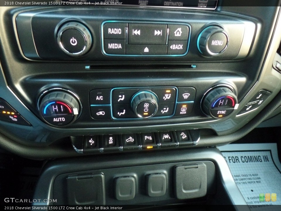 Jet Black Interior Controls for the 2018 Chevrolet Silverado 1500 LTZ Crew Cab 4x4 #124653376