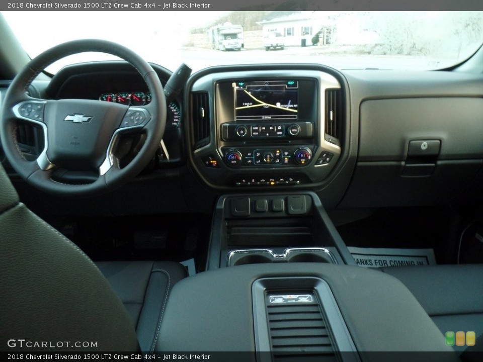 Jet Black Interior Dashboard for the 2018 Chevrolet Silverado 1500 LTZ Crew Cab 4x4 #124653607