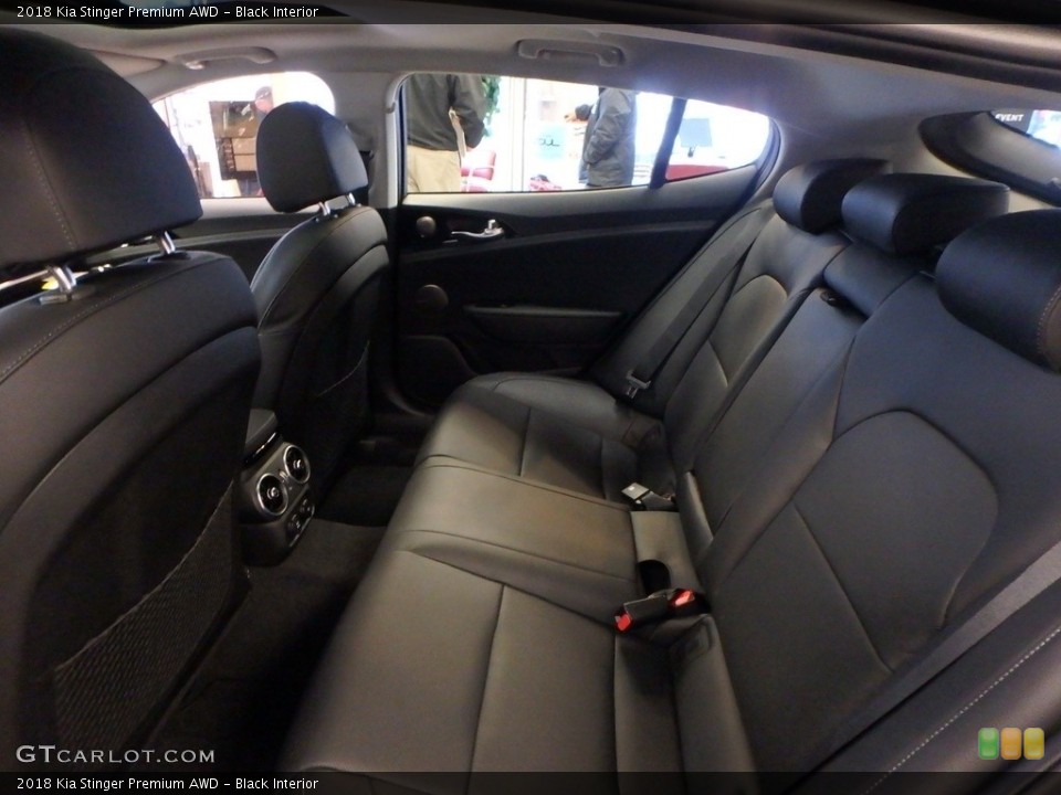 Black Interior Rear Seat for the 2018 Kia Stinger Premium AWD #124666936
