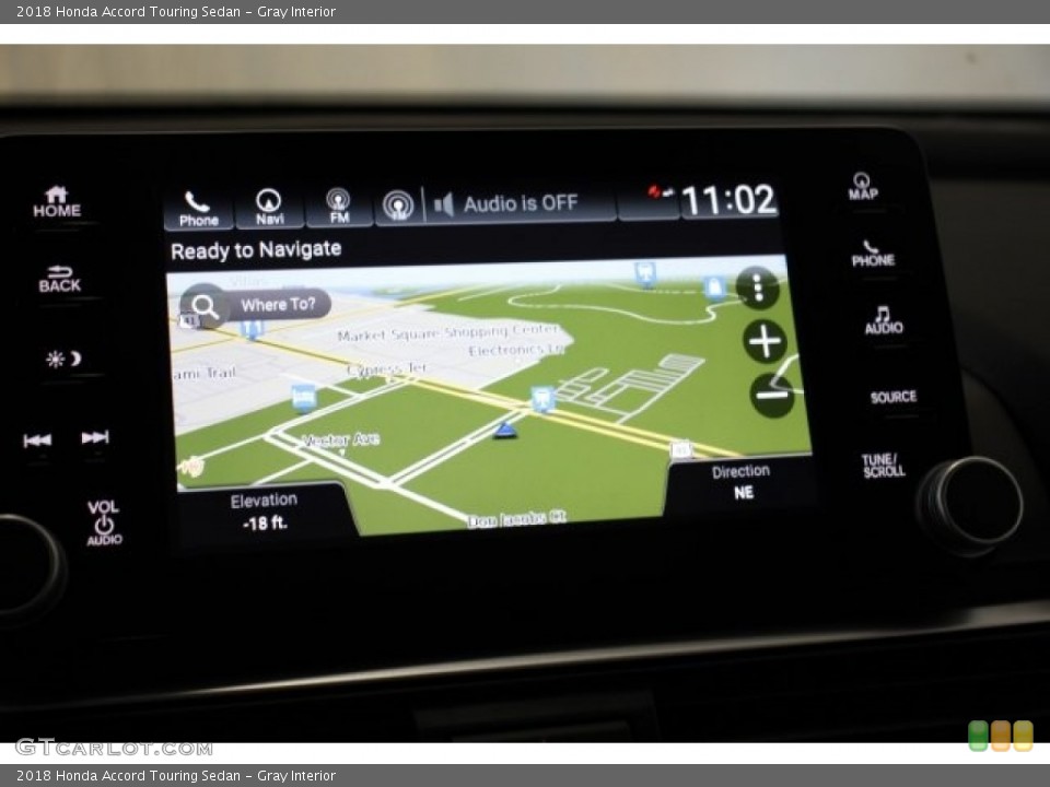 Gray Interior Navigation for the 2018 Honda Accord Touring Sedan #124668158