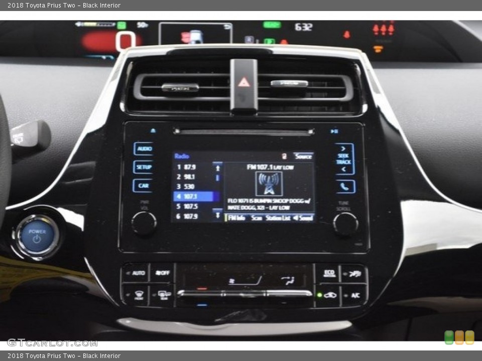 Black Interior Controls for the 2018 Toyota Prius Two #124668328