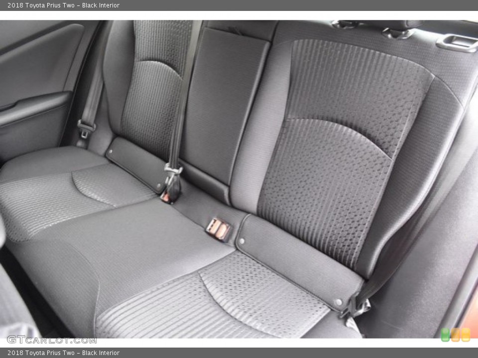 Black Interior Rear Seat for the 2018 Toyota Prius Two #124668355