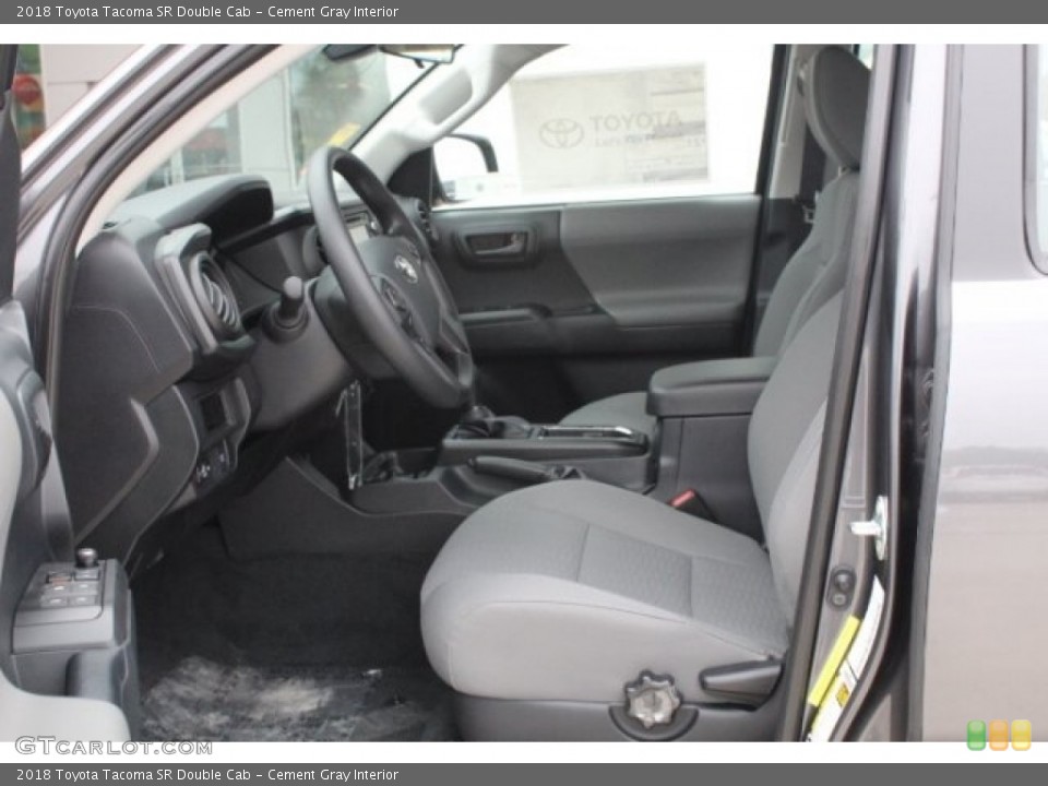 Cement Gray Interior Photo for the 2018 Toyota Tacoma SR Double Cab #124668715
