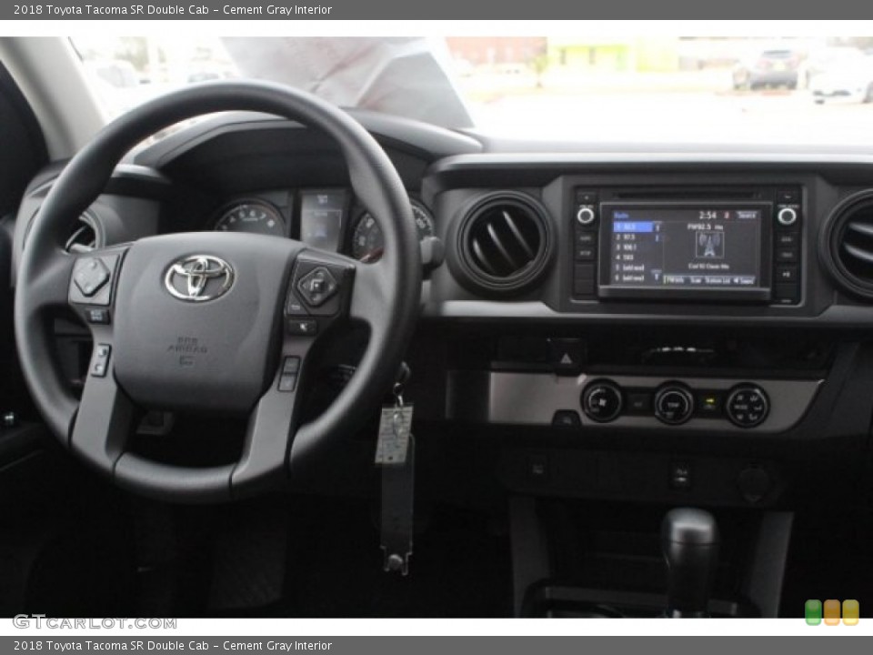 Cement Gray Interior Dashboard for the 2018 Toyota Tacoma SR Double Cab #124668898