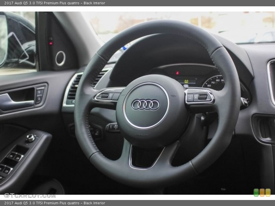 Black Interior Steering Wheel for the 2017 Audi Q5 3.0 TFSI Premium Plus quattro #124678315