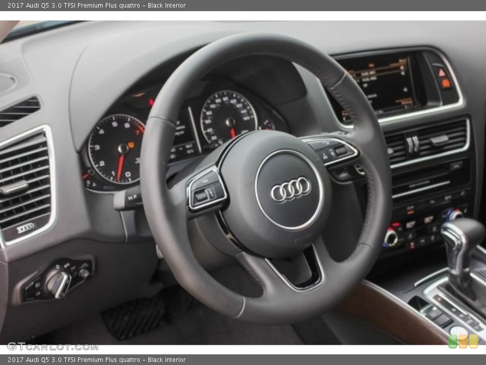 Black Interior Steering Wheel for the 2017 Audi Q5 3.0 TFSI Premium Plus quattro #124678351