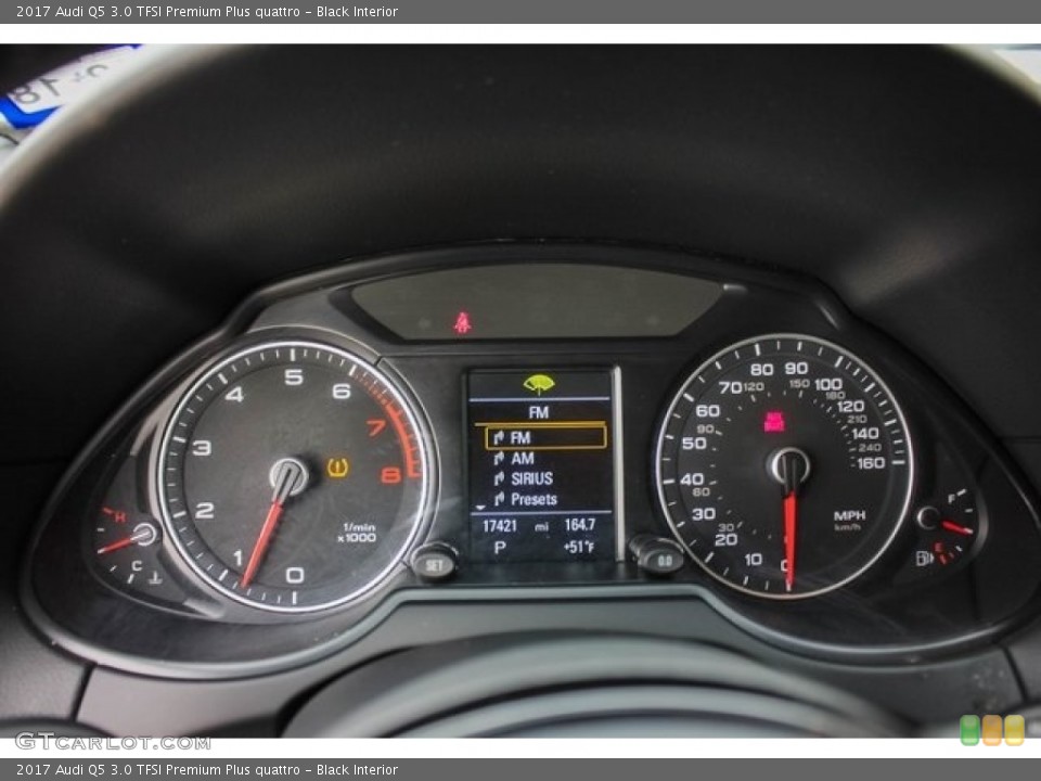 Black Interior Gauges for the 2017 Audi Q5 3.0 TFSI Premium Plus quattro #124678390