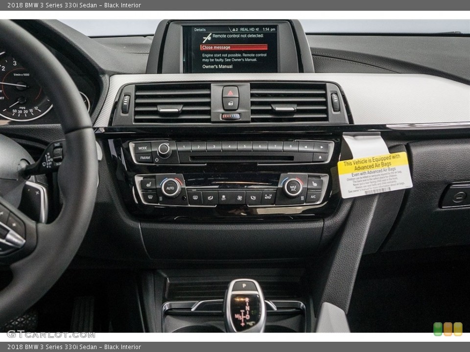 Black Interior Controls for the 2018 BMW 3 Series 330i Sedan #124681455