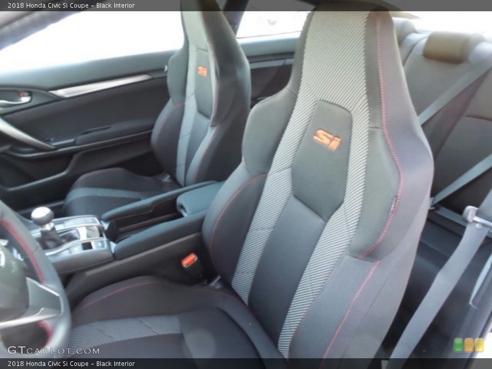 Black Interior Front Seat for the 2018 Honda Civic Si Coupe #124690299