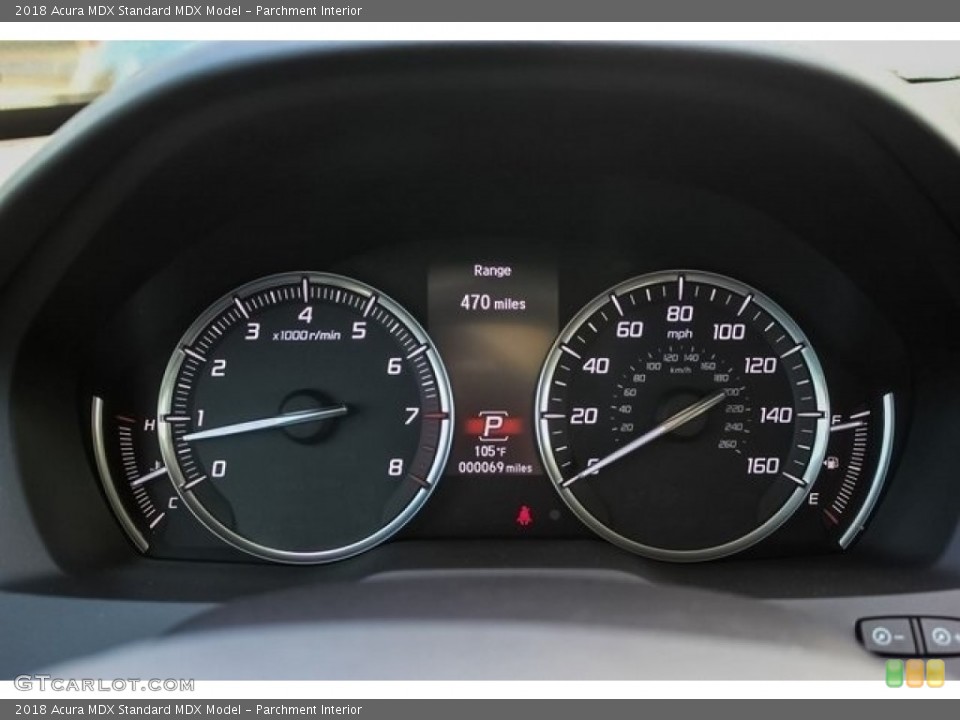 Parchment Interior Gauges for the 2018 Acura MDX  #124698360