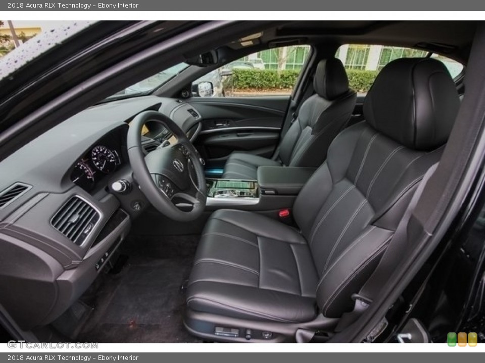 Ebony Interior Front Seat for the 2018 Acura RLX Technology #124699005