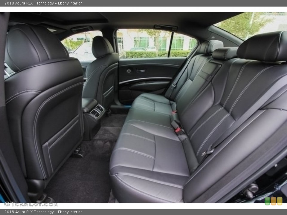 Ebony Interior Rear Seat for the 2018 Acura RLX Technology #124699011