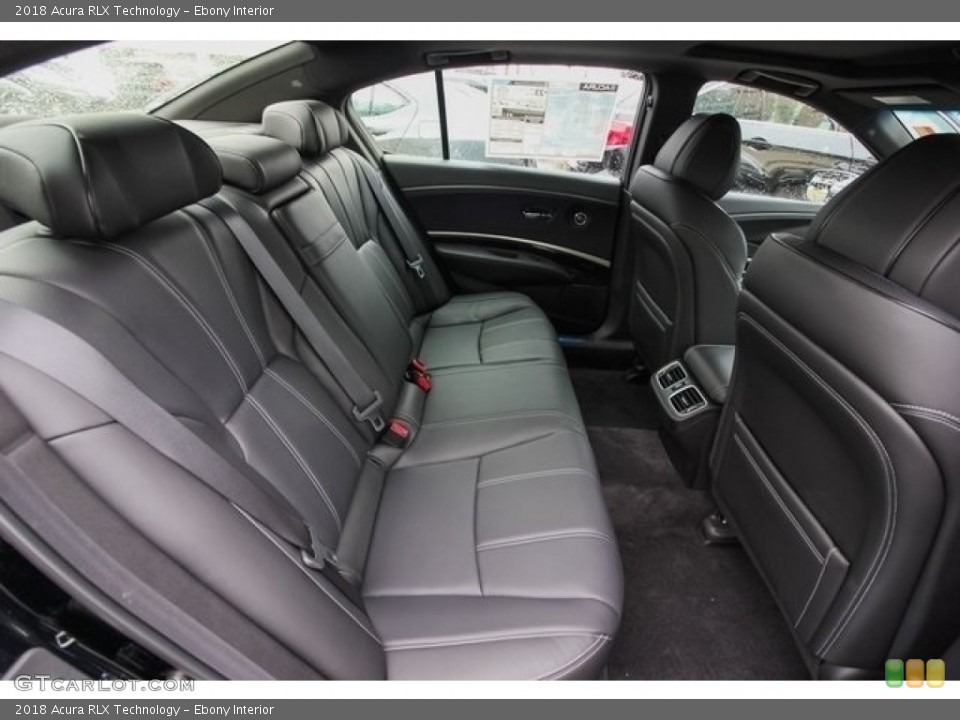 Ebony Interior Rear Seat for the 2018 Acura RLX Technology #124699020