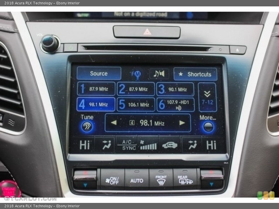 Ebony Interior Controls for the 2018 Acura RLX Technology #124699044