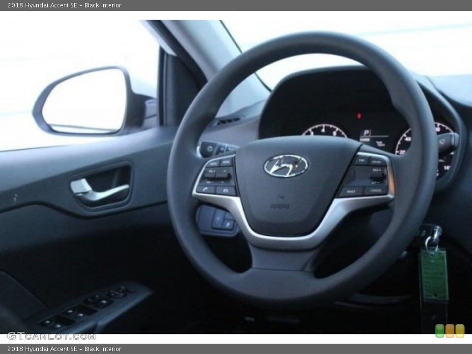 Black Interior Steering Wheel for the 2018 Hyundai Accent SE #124706644