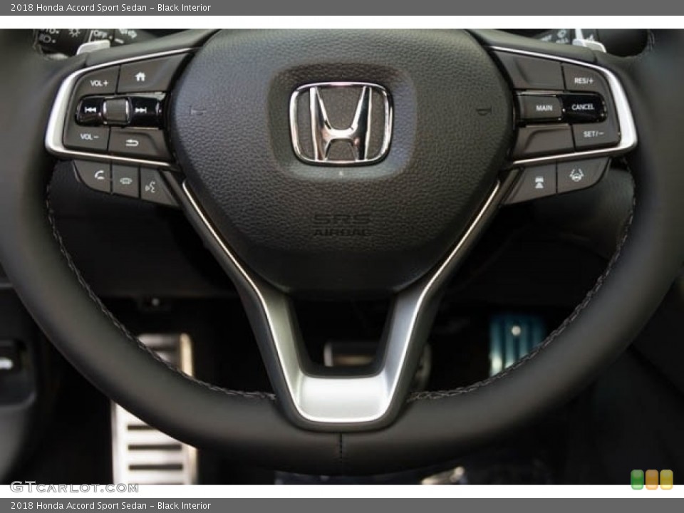Black Interior Steering Wheel for the 2018 Honda Accord Sport Sedan #124710232