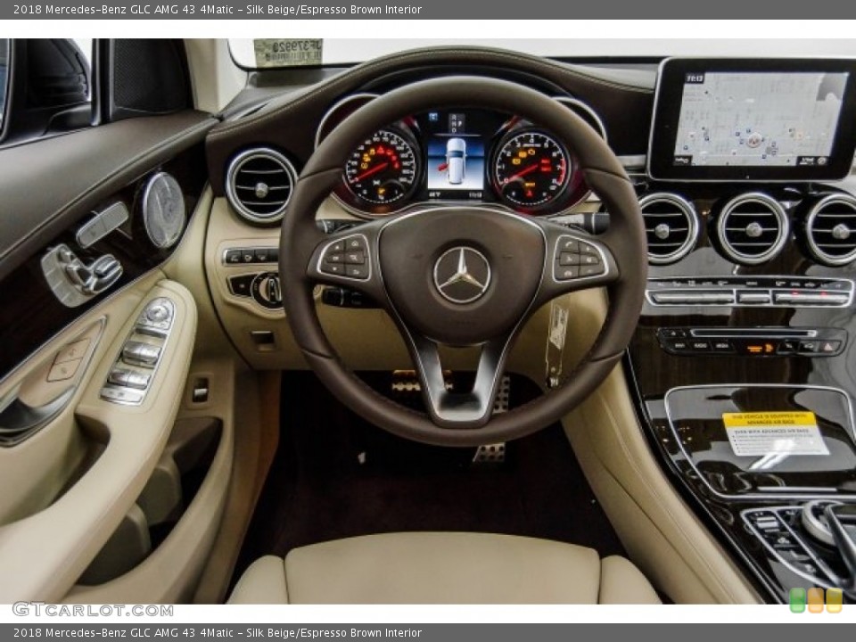 Silk Beige/Espresso Brown Interior Steering Wheel for the 2018 Mercedes-Benz GLC AMG 43 4Matic #124724113